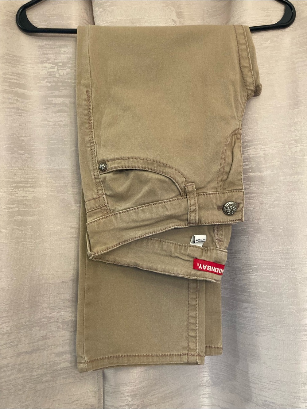 Unionbay Womens Size 7 Khaki Pants Trousers Embroidered Pockets Casual